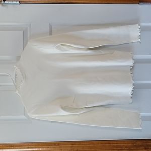 Ruffle trim ribbed top